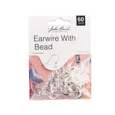 Must Have Findings – Earwire with Bead Silver (60 pcs)